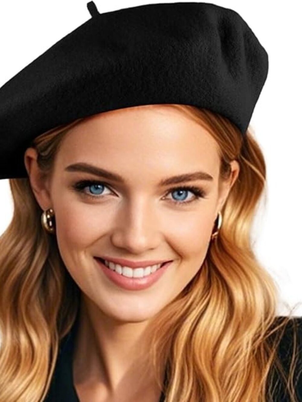 French Wool Beret Hats Solid Color Classic Beanie Winter Red Cap Painter Berets - Picture 4 of 16